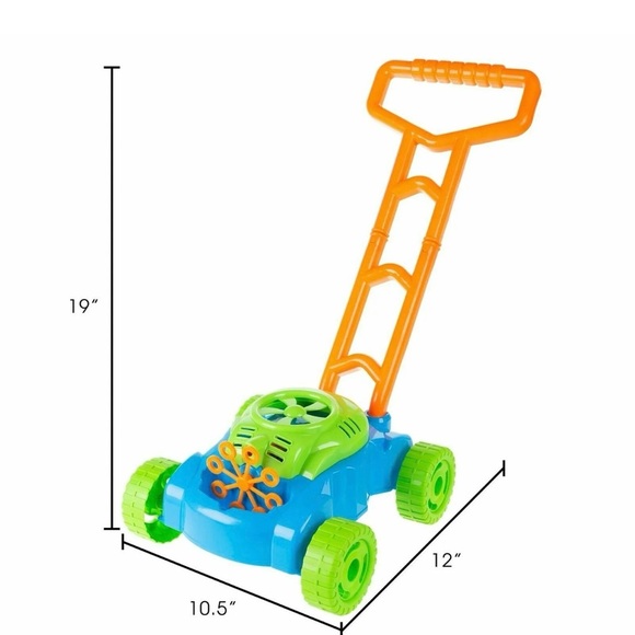 Toy Push Bubble Lawnmower Pretend Play Bubble Machine Lawn Mower with Light Up - Picture 9 of 9